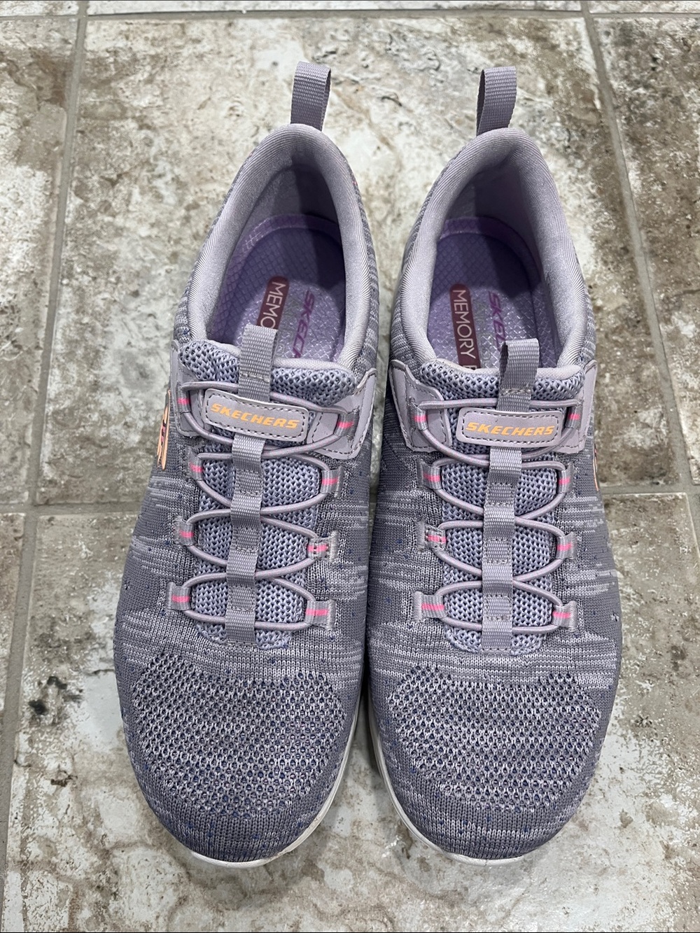Skechers Glide-Step Women's Lavender Slip-On Athletic Shoes - Picture 6 of 6